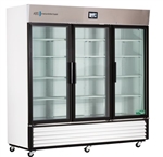 72 Cubic Foot ABS TempLog Premier Laboratory Triple Swing Glass Door Refrigerator - Hydrocarbon