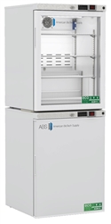 10 cu ft ABS Glass Door Refrigerator & Solid Door Freezer Combination - Hydrocarbon (Medical Grade)