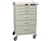 Harloff 24 Mini Cart, Aluminum, Six Drawers, Basic Electronic Pushbutton Lock with Key Lock