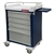 Harloff Medication Cart, Aluminum, OptimAL Line, 48 Bin Multi Dose with Key Lock