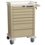 Harloff Procedure Cart, Aluminum, Seven Drawers, Basic Electronic Pushbutton Lock with Key Lock