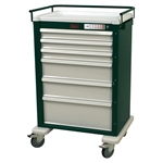 Harloff Anesthesia Cart, Aluminum, Six Drawers, Electronic Lock with Keypad