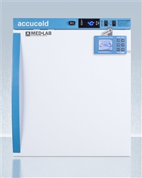 AccuCold ARS1MLDL2B Compact Laboratory Refrigerator w/ Solid Door & Digital Data Logger