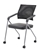 Boss Black Mesh Training Chair with Pewter Frame (Set of 2)