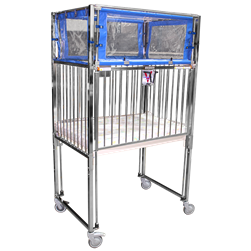 Novum Medical 2-Side Drop Klimer Cribs - Child - Flat Pan - Chrome Finish