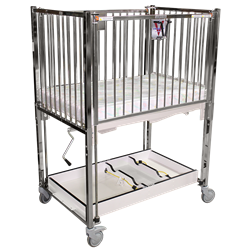 Novum Medical ICU 4-Side Drop Cribs - Infant - Flat Pan Deck - Chrome Finish