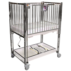 Novum Medical ICU 4-Side Drop Cribs - Infant - Crank Fowler Deck - Chrome Finish