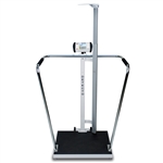 Detecto Bariatric Scale, Digital, 1000lb x 0.2lb / 450kg x 0.1kg, 24" x 24" Platform, Digital Height Rod