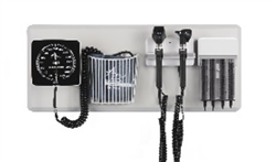 Amico Diagnostic Station - Otoscope & Ophthalmoscope, Specula Dispensor, Aneroid, Basket & Wall Board
