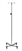 Clinton Economy Stainless Steel IV Pole with Welded 2-Hook Top