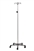 Clinton Stainless Steel, Five-Leg, 4-Hook IV Pole