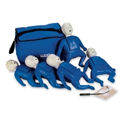 Nasco Life or Form CPR Prompt Training and Practice Manikin - TPAK 50 Infant 5-Pack, Blue