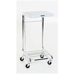 Mid Central Medical Square Chrome Hamper with Lid