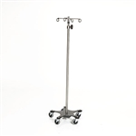 Mid Central Medical Stainless Steel 5-Leg Infusion Pump Stands