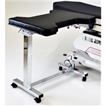 Mid Central Medical Mobile Base Arm and Hand Rectangle Shape Table