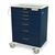 Harloff M-Series Tall Medical Treatment Cart, Six Drawers with Electronic Keypad Lock