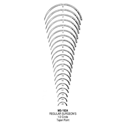 Miltex Surgeons Needle, Size 8, 1/2 Circle Taper Point, 12 pkg