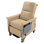 Novum Medical RC Series Medical Recliners - 2 Swing Arms - Push Bar - Side Table - 5" Casters