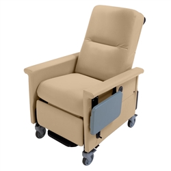 Novum Medical RC Series Medical Recliners - 2 Swing Arms - Push Bar - Side Table - 5" Casters