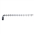 Novum Medical Renaissance 48" Telescopic Extension Arm for Privacy Curtain - Silver with 10 Rings