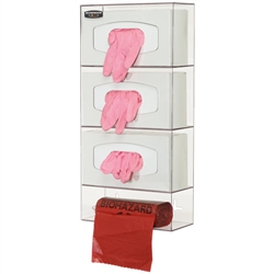 Bowman Triple Glove and Single Roll Bag Dispenser