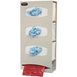 Bowman Triple Glove & Single Roll Bag Dispenser