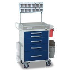 Detecto Loaded Rescue Cart - Blue (6-Drawers)