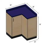 Pivotal Health Stor-Edge Medical Base Cabinet - "L" Corner Unit