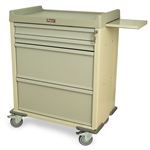 Harloff Standard Medication Cart, Pull Out Shelf and Internal Drawer Frame with Key Lock