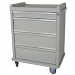Harloff Standard Line Medication Cart, Pull Out Shelf and Adjustable Punch Card Row Dividers with Key Lock, Standard Package