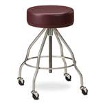 Clinton Stainless Steel Stool with Casters