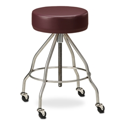 Clinton Stainless Steel Stool with Casters