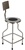 UMF Stainless Steel Revolving Stool with Back and Ring Foot Rest