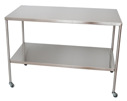 UMF Stainless Steel Instrument Table with Shelf, 24"x48"