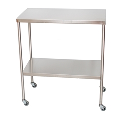 UMF Stainless Steel Instrument Table with Shelf, 18"x33"