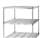 Autoclave Stand (38**) - 30" X 36" X 34"H 1 Solid/2 Wire Shelves (Silver)