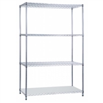 R&B Shelving Unit with Solid Bottom Shelf, 18" x 36" x 72"