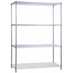 R&B Shelving Unit with Solid Bottom Shelf, 18" x 48" x 72"