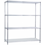 R&B Shelving Unit with Solid Bottom Shelf, 18" x 60" x 72"