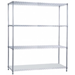 R&B Shelving Unit with Solid Bottom Shelf, 24" x 60" x 72"