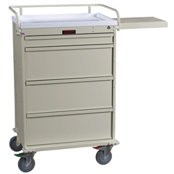 Harloff Value Punch Card Medication Cart, Pull Out Shelf and Adjustable Punch Card Row Dividers with Key Lock - 360 Cards