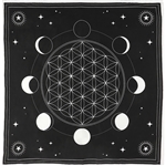 Moon Phases Sacred Geometry Crystal Grid Cloth