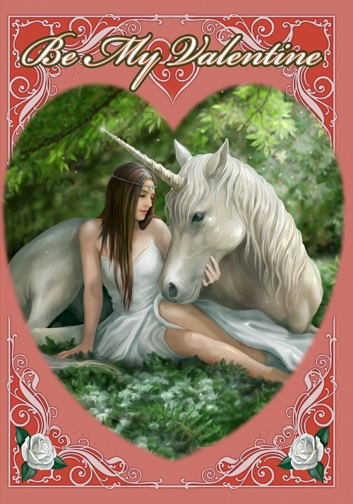 Pure Heart Valentine Card - 6 Pack by Anne Stokes