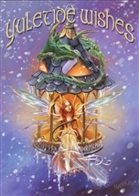 Elf Light Yuletide Wishes Cards - 6 Pack