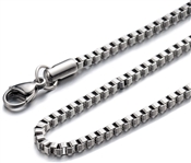 20" Stainless Steel 2mm Box Chain