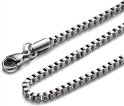20" Stainless Steel 2.5mm Box Chain