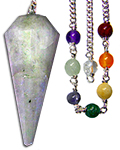 Rainbow Moonstone Chakra Pendulum