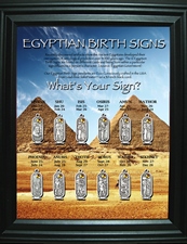 Egyptian Birth Signs Display (Includes one piece of each on display)