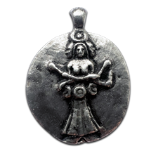 Hecate Silver Goddess Coin Pendant at Starlinks Wholesale