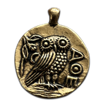 Athena Gold Goddess Coin Pendant at Starlinks Wholesale